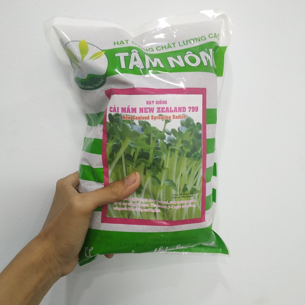 Túi Lớn 1Kg Hạt Giống Rau Mầm New Zealand Hạt To Dễ Trồng