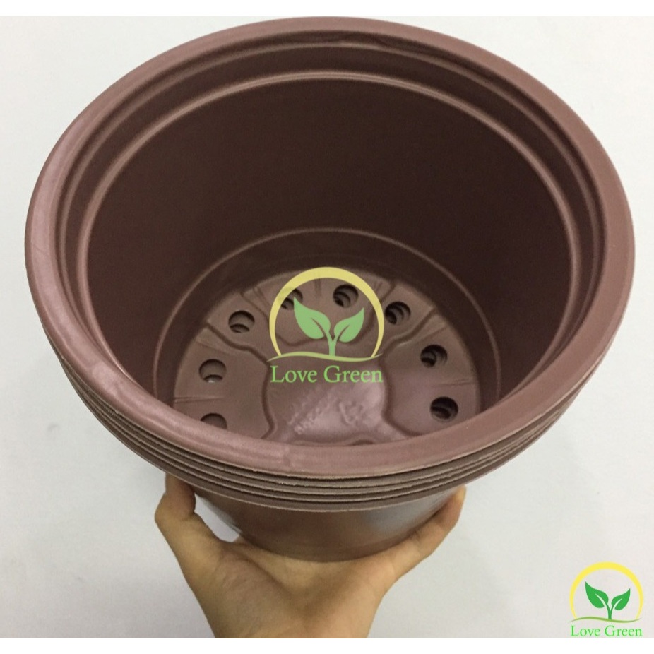 Bộ 5 Chậu Nhựa Mềm Trồng Cây 23X16Cm