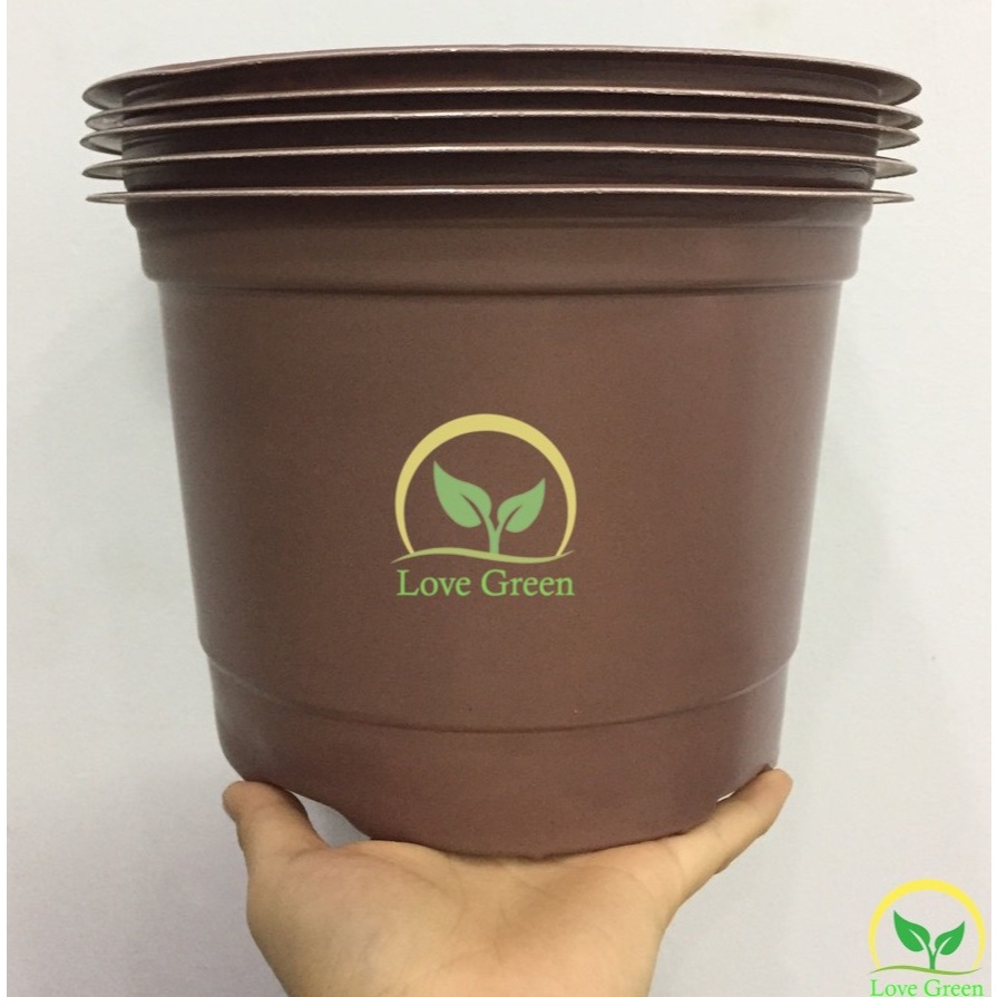 Bộ 5 Chậu Nhựa Mềm Trồng Cây 23X16Cm