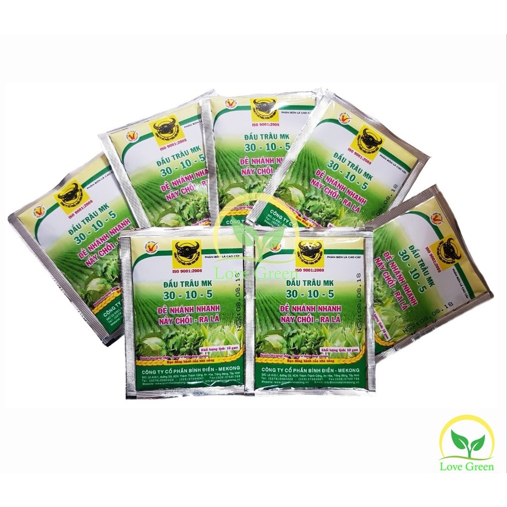 Phân Bón Lá Kích Nảy Mầm (Phân Đầu Trâu 30-10-5) 10G