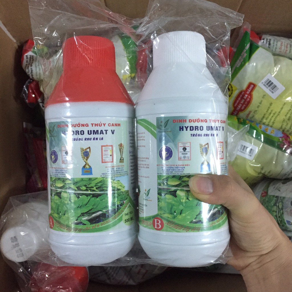 Dung Dịch Thủy Canh Rau Ăn Lá Hydro Umat V (Bộ 2 Chai)