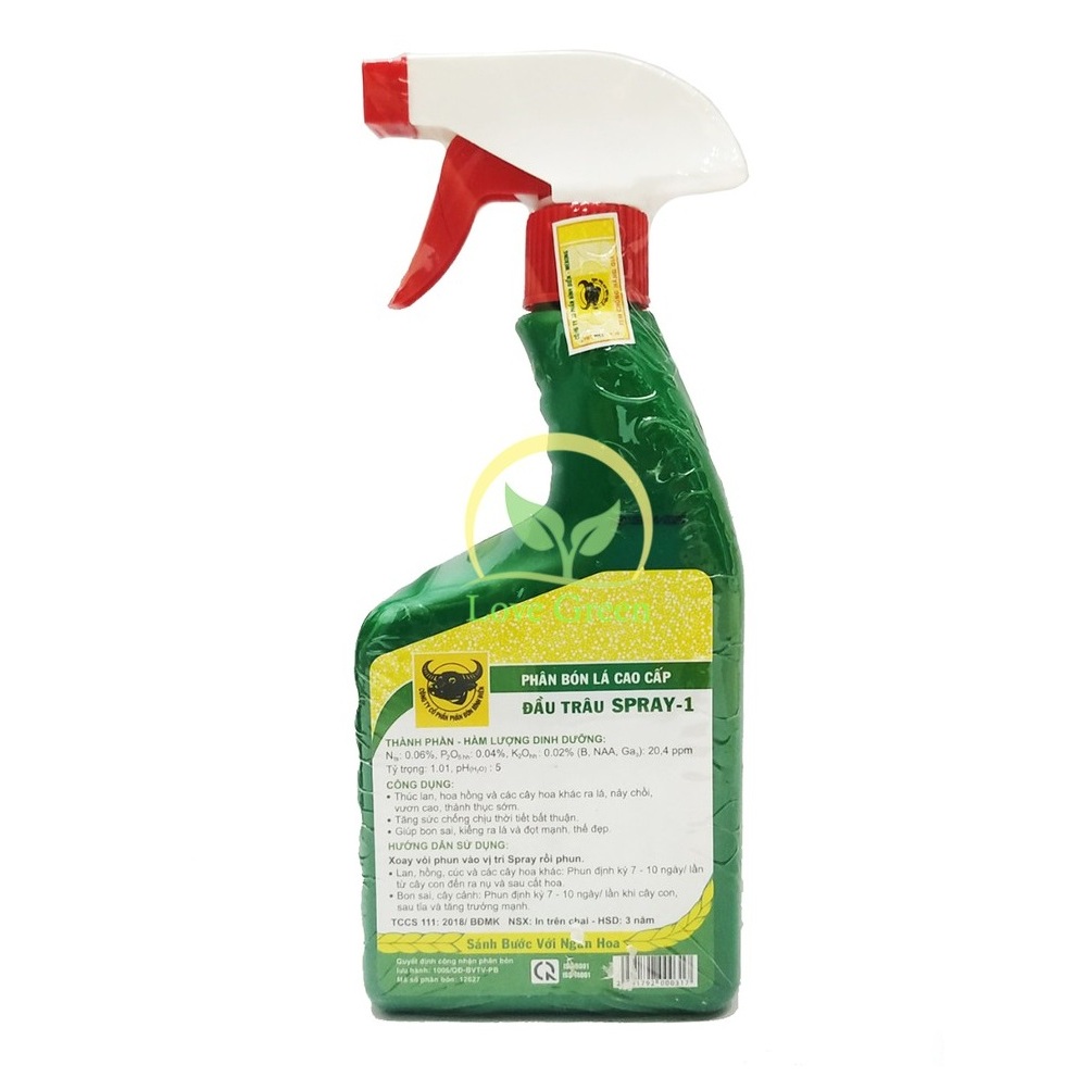 Phân Bón Nảy Chồi Ra Lá (Phân Đầu Trâu Spray 1) 500Ml