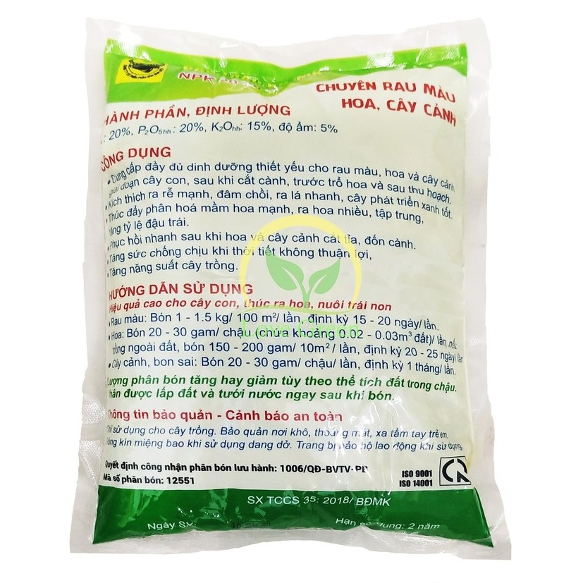 Phân Bón Đầu Trâu Đa Năng 20-20-15 1Kg